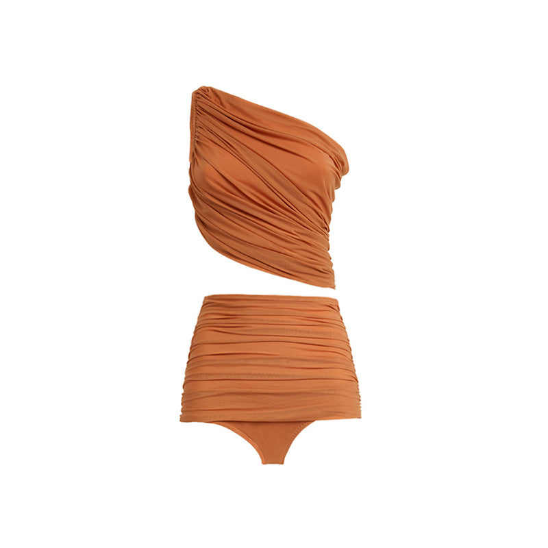 Slant Shoulder Slimming High End Vacation Beach Swimsuit Women Bella Mia